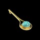 Sven Haugaard - 
Denmark. 18k 
Gold Pendant 
with Turquoise. 
1960s
Designed and 
crafted by Sven 
...