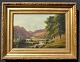 Danish artist 
(19th century): 
Motif from 
Grejsdalen near 
Vejle. Signed. 
Oil on canvas. 
27 x 40 ...