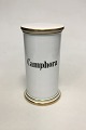 Royal Copenhagen Pharmacy Jar. Text "Camphora"