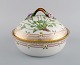 Royal Copenhagen Flora Danica large tureen / lidded bowl, branch-shaped handle, 
repousse flowers.