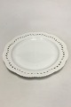 Royal Copenhagen White Flora Danica Pearl Pattern Large Round Tray No 3528