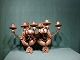 Pair of 3-arms bracket lamps for candlelights in gilt iron.From the second half of the 19th ...