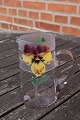 Beautiful glass 
jug decorated 
with flowers, 
from around 
year 1900.
H 15cm(5.9")