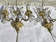 2 wall lamps 
with glass 
prisms in fine 
condition.