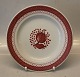 Red 0948-13 Dinner plates 24.4 cm 
 Aluminia Faience Tranquebar
