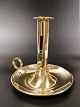 Chamber 
candlestick 
made of brass 
tin Stamped 
kobbermøllen 
Height 14cm 
Diameter foot 
14cm.