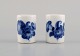 Two Blue Flower Braided Salt Shakers. Early 20th century.
