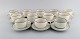 Stig Lindberg for Gustavsberg. Set of twelve "Birka" teacups with saucers in 
glazed stoneware. 1960s.
