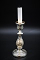 Candlestick in Mercury glass from the 1800 century with fine old patina. Height: 19cm.