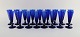 Monica Bratt 
for Reijmyre. 
17 small 
cocktail 
glasses in blue 
mouth blown art 
glass. ...