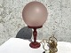 Bohemian glass 
lamp, With pink 
spherical glass 
shade, 37cm 
high * Nice 
condition *