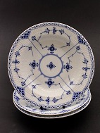 Blue fluted half lace deep plate