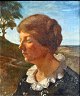 Storch, Jørgen 
(1880 - 1924) 
Denmark: 
Portrait of a 
young woman. 
Oil on canvas. 
Signed: ...