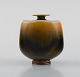 Berndt Friberg (1899-1981) for Gustavsberg Studiohand. Miniature vase in glazed 
stoneware. Beautiful glaze in brown shades. Mid-20th century.
