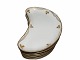 White with Gold Garland Art Nouveau
Moon shaped plate 21 cm.