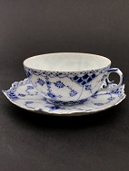 Blue fluted full lace teacup 1/1130