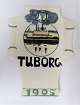 Aluminia. 
Tuborg plate 
1905. Height 23 
cm.