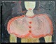 K&uuml;hl, Lena 
(1950 -) 
Denmark: 
Composition. 
Acrylic on 
canvas. Verso 
signed 2015. 28 
x 36 ...