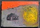 K&uuml;hl, Lena 
(1950 -) 
Denmark: 
Composition. 
Acrylic on 
canvas. Verso 
signed 2020. 27 
x 38 ...