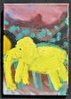 K&uuml;hl, Lena 
(1950 -) 
Denmark: 
Composition. 
Acrylic on 
canvas. Verso 
signed 2016. 38 
x 27 ...