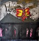 K&uuml;hl, Lena 
(1950 -) 
Denmark: 
Composition 
with butterfly. 
Acrylic on 
paper. Signed 
2020. 44 ...
