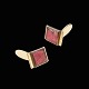 Chr. Veilskov - Copenhagen. 14k Gold Cufflinks with Tugtupit. 1960sDesigned and crafted by ...