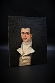 Decorative 1800 
century 
portrait 
painting, oil 
on canvas, by 
fine Lord.
Measures: 
27x22cm.