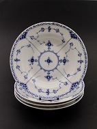 Blue fluted soup plate