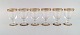 Nason & 
Moretti, 
Murano. Six 
white wine 
glasses in 
mouth-blown art 
glass with 
hand-painted 
...