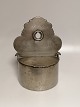 Salt vessel of 
tin Dated 
1842Height 
27.5cm Length 
21cm. Depth 
12.5cm.