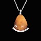 Danish Sterling 
Silver Necklace 
/ Pendant with 
Amber.
Designed and 
crafted in 
Denmark.
Stamped ...