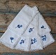 Set of 7 cloth 
napkins 
embroidered 
with blue 
flower
Measure 25.5 x 
25.5 cm.