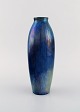 French ceramist. Antique unique vase in glazed ceramisc. Beautiful luster glaze. 
Early 20th century.
