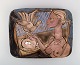 Achiel Pauwels 
(b. 1932), 
Belgium. Unique 
dish in glazed 
hand-painted 
ceramics. Naked 
woman and ...