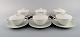 Royal Copenhagen. Salto Service, White. Six bouillon cups with saucers. 1960s.
