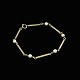 14k Gold 
Bracelet with 
Pearls. Denmark 
- 1960s.
Stamped with 
585.
L. 19 cm. / 
7,48 ...