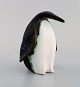 Europæisk studiokeramiker. Unika pingvin i glaseret keramik. 1980