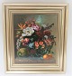 Bing & Grondahl. Porcelain painting. Design by J.L. Jensen. The representative 
splendor bouquet (1834). Size including frame, 47 * 43 cm. Produced 7500 pieces. 
This has number 606.