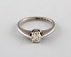 Swedish 
jeweler. 
Vintage ring in 
18 carat white 
gold adorned 
with large 0.36 
carat diamond. 
...