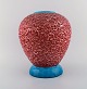 Paul Milet (1870-1930) for Sevres, Frankrig. Stor art deco vase i glaseret 
keramik. Fantastisk glasur i blå og røde nuancer. 1920