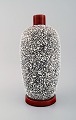 Paul Milet for Sevres, France. Large art deco lidded jar in glazed ceramics. 
Fantastic glaze. 1920s.
