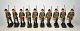 Collection of 
Danish Lineol 
soldiers, 
1930s, Germany. 
10 pcs. Gray 
uniforms with 
rifles - ...