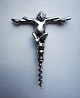 Figurative corkscrew with monkey sitting relaxing on a ball. Great quality. Heavy silver ...