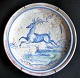 Tirslund, Jens (1892 - 1942) Denmark: Unika, 1923, Ceramic table bowl. Decorated with jumping ...