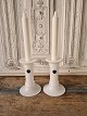 Holmegaard - 
Royal 
Copenhagen 
candlesticks in 
white milk 
glass by 
Michale Bang 
Height 15 cm.