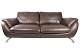 This large 
2-seater sofa 
is upholstered 
in brown 
leather and has 
a metal frame 
that gives it a 
...