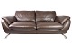 The large 
two-seater sofa 
in brown 
leather with a 
metal frame, 
manufactured by 
Italsofa, is an 
...