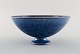 Sven Wejsfelt (1930-2009), Gustavsberg Studiohand. Unique bowl on base in glazed 
ceramics. Beautiful glaze in shades of blue. Dated 1990.
