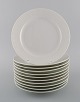 Royal Copenhagen. Salto Stel, Hvidt. 11 frokosttallerkener. 1960