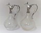 Spanish 
decanters with 
silver mounting 
(800). A pair. 
Height 31 cm.